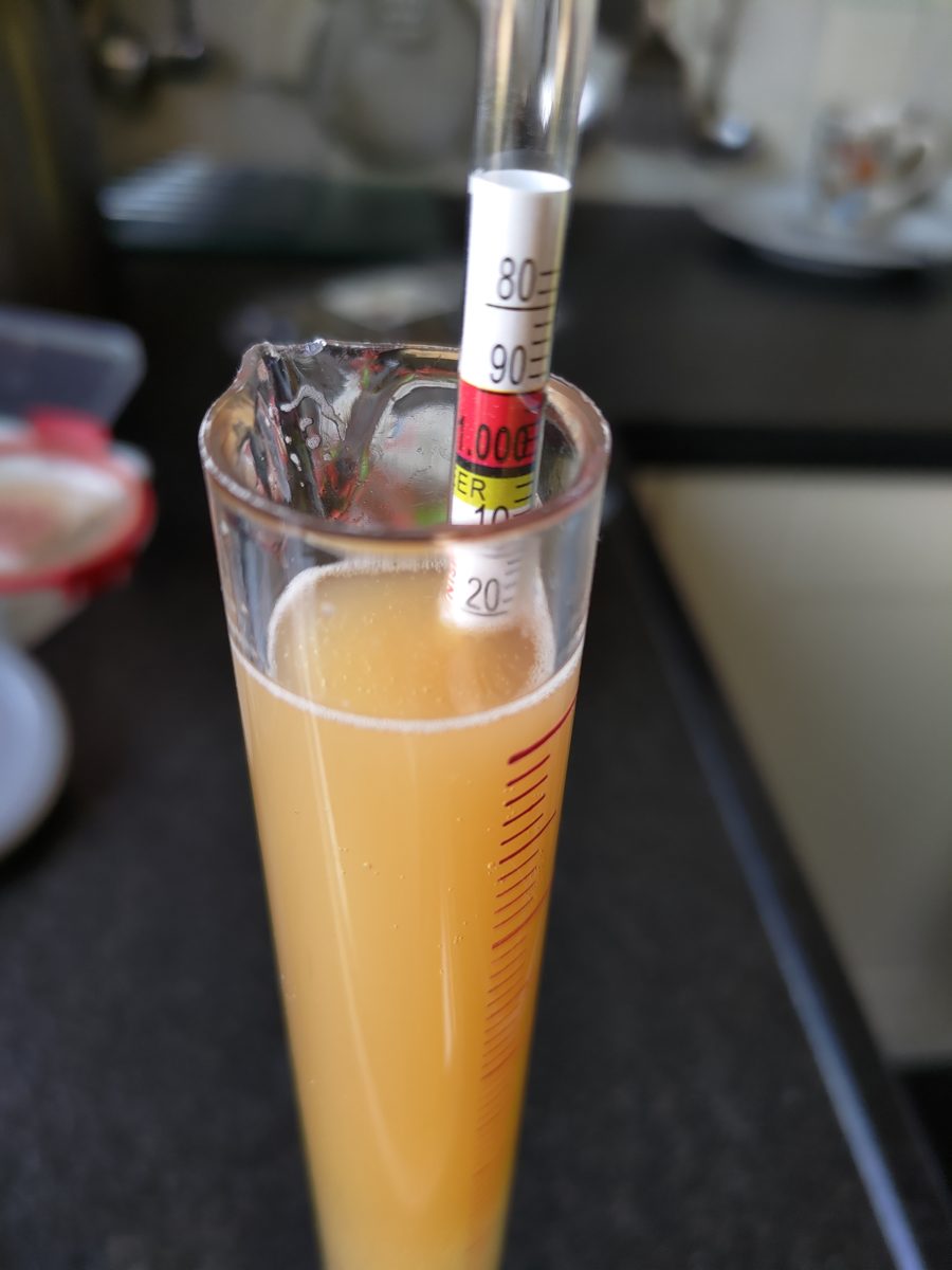 Glas troebel bier